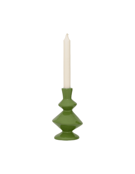 Bougeoir design vert écomix 17,5 cm Kenji Urban Nature Culture - 4