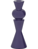 Bougeoir violet céramique 20 cm Celis