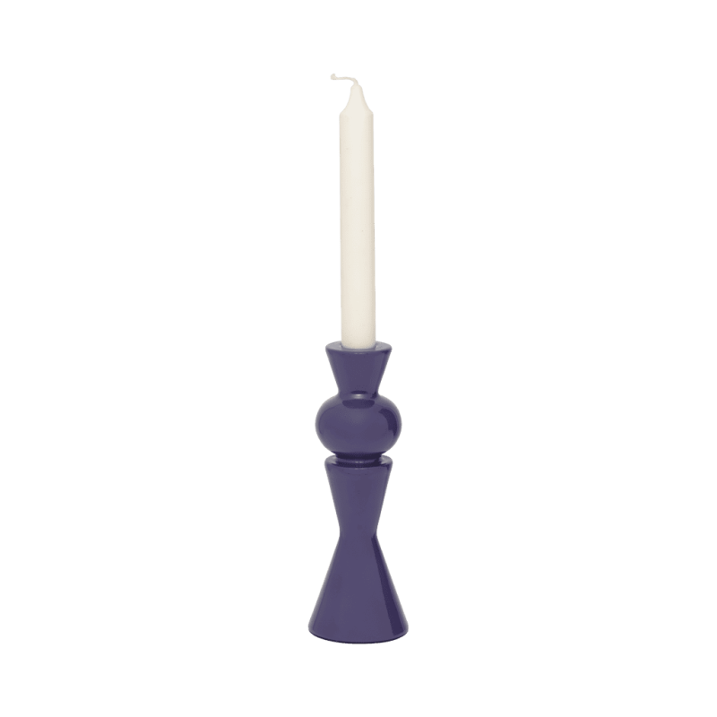 Bougeoir violet céramique 20 cm Celis Urban Nature Culture - 3