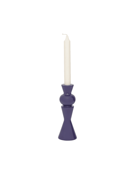 Bougeoir violet céramique 20 cm Celis Urban Nature Culture - 3