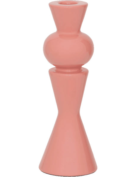 Bougeoir rose poudré céramique 20 cm Celis Urban Nature Culture - 1