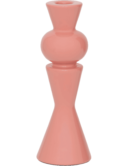 Bougeoir rose poudré céramique 20 cm Celis Urban Nature Culture - 1