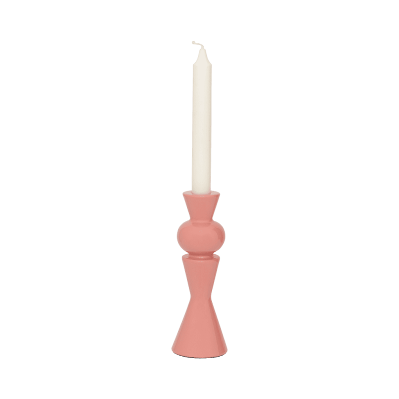 Bougeoir rose poudré céramique 20 cm Celis Urban Nature Culture - 3