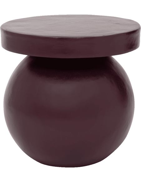Table d’appoint ronde bordeaux en coton mâché Ø40x40,5 cm Mosi Urban Nature Culture - 1