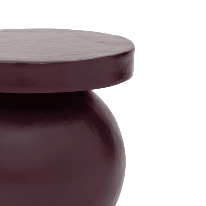 Table d’appoint ronde bordeaux en coton mâché Ø40x40,5 cm Mosi Urban Nature Culture - 3