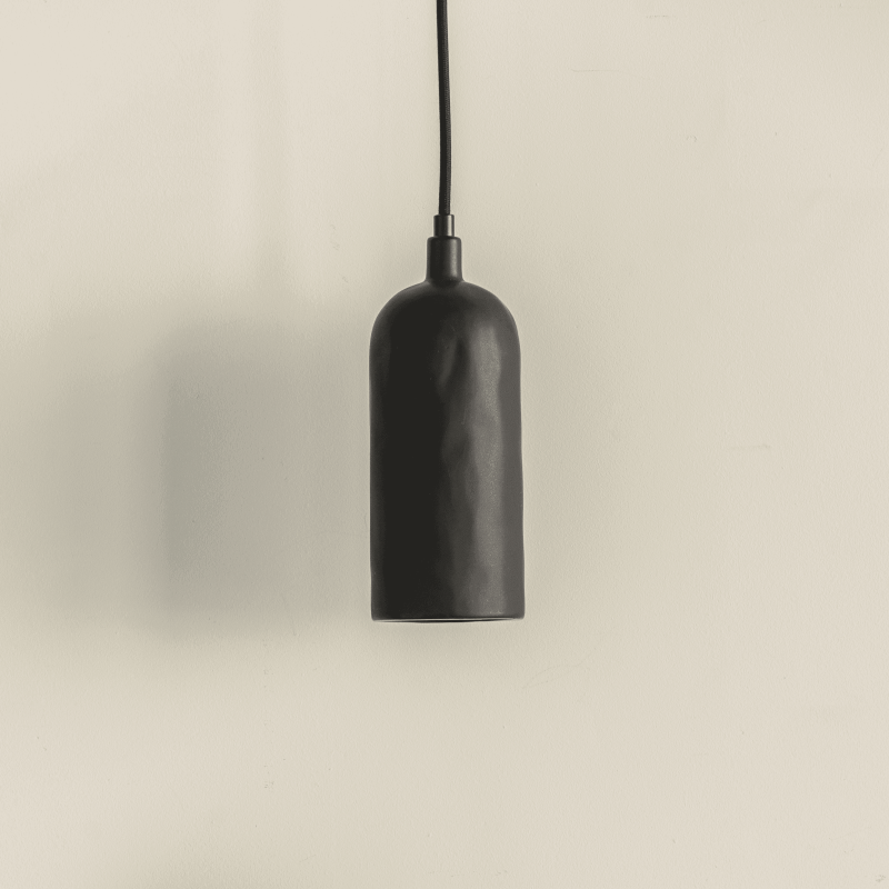 Suspension céramique noire cylindrique Ø8,5x23 cm Tiny Urban Nature Culture - 2