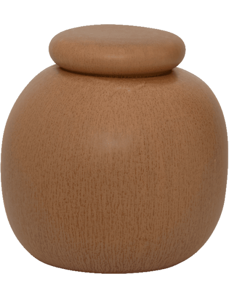 Pot de rangement en céramique brun caramel Ø16,5x16,5 cm Yui Urban Nature Culture - 1