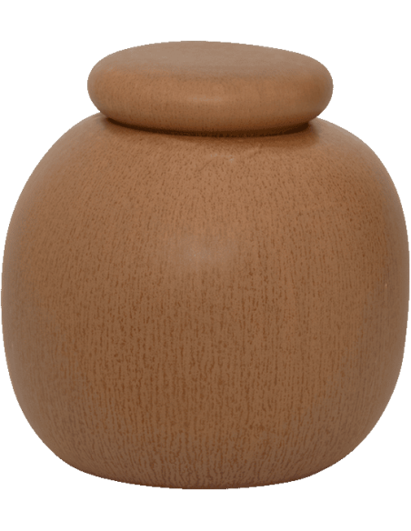 Pot de rangement en céramique brun caramel Ø16,5x16,5 cm Yui Urban Nature Culture - 1
