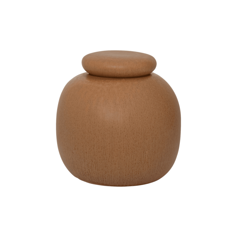 Pot de rangement en céramique brun caramel Ø16,5x16,5 cm Yui Urban Nature Culture - 3