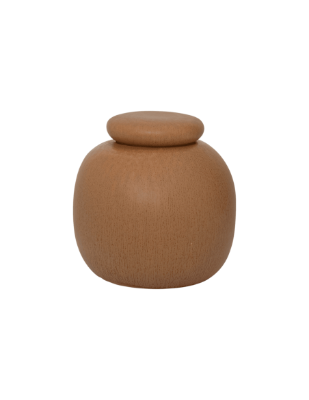 Pot de rangement en céramique brun caramel Ø16,5x16,5 cm Yui Urban Nature Culture - 3