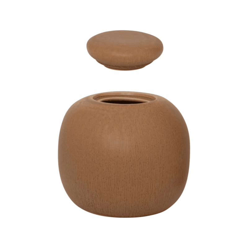 Pot de rangement en céramique brun caramel Ø16,5x16,5 cm Yui Urban Nature Culture - 4