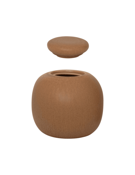 Pot de rangement en céramique brun caramel Ø16,5x16,5 cm Yui Urban Nature Culture - 4