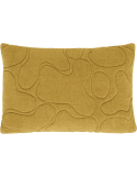 Coussin rectangulaire coton jaune moutarde 60x40 cm Nanami