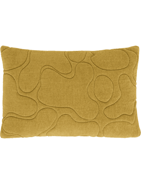 Coussin rectangulaire coton jaune moutarde 60x40 cm Nanami Urban Nature Culture - 1