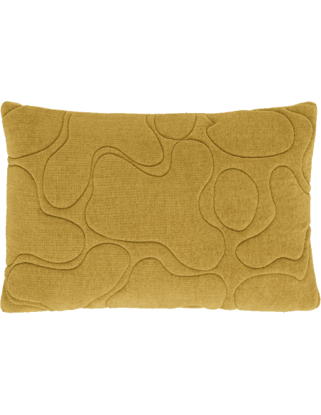 Coussin rectangulaire coton jaune moutarde 60x40 cm Nanami Urban Nature Culture - 1
