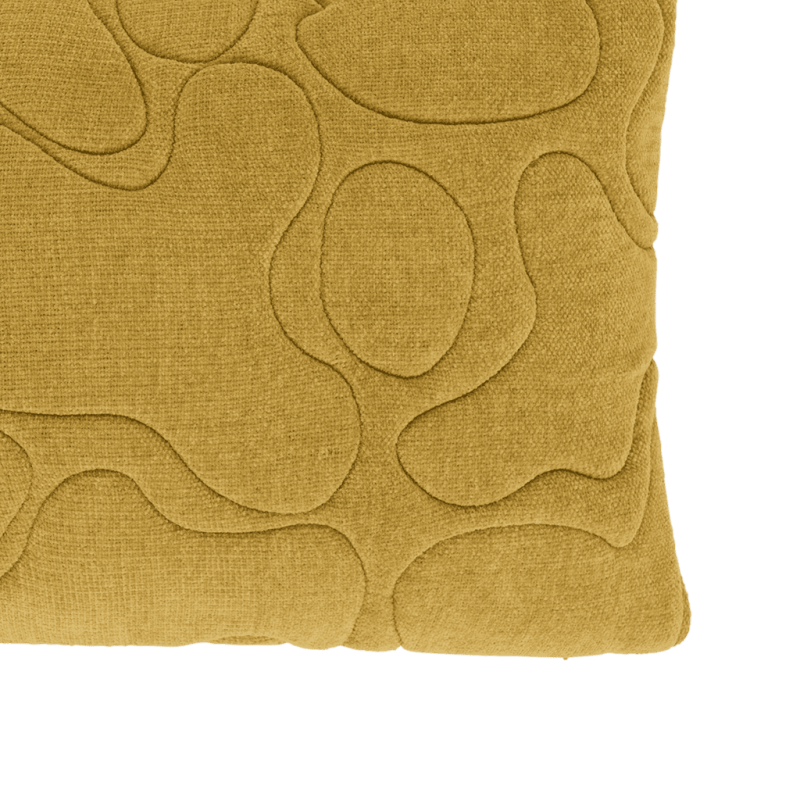 Coussin rectangulaire coton jaune moutarde 60x40 cm Nanami Urban Nature Culture - 3