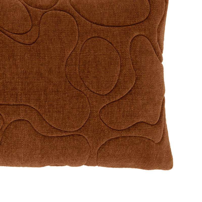 Coussin rectangulaire coton marron caramel 60x40 cm Nanami Urban Nature Culture - 3
