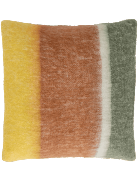 Coussin carré rayé laine mélangée 45x45 cm Haruka Urban Nature Culture - 1