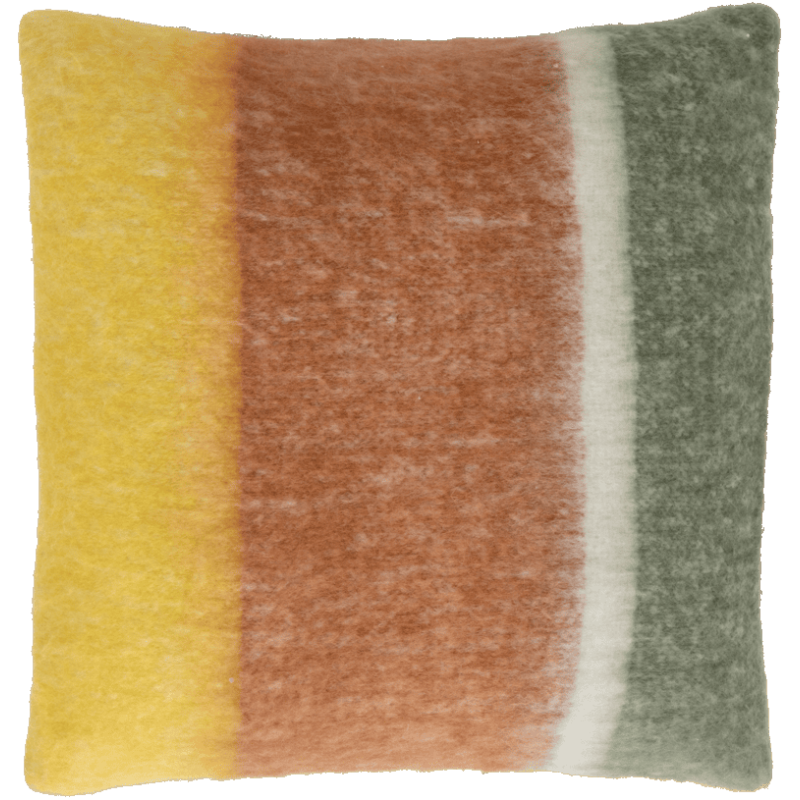 Coussin carré rayé laine mélangée 45x45 cm Haruka Urban Nature Culture - 1