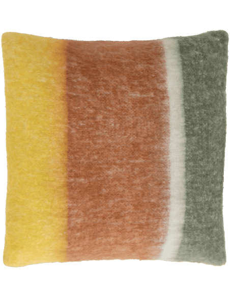 Coussin carré rayé laine mélangée 45x45 cm Haruka Urban Nature Culture - 1