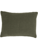 Coussin rectangulaire vert kaki laine mélangée 60x40 cm Narumi