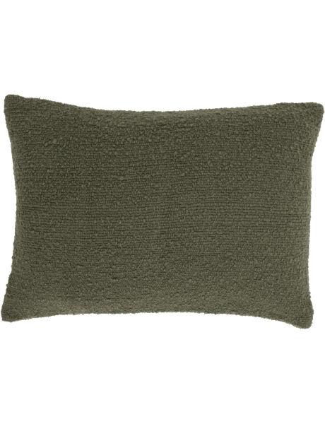 Coussin rectangulaire vert kaki laine mélangée 60x40 cm Narumi Urban Nature Culture - 1