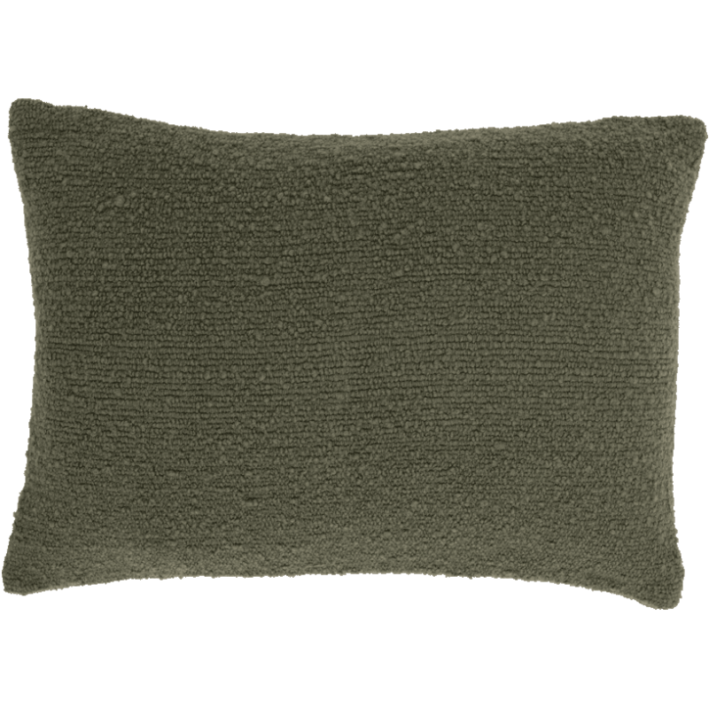 Coussin rectangulaire vert kaki laine mélangée 60x40 cm Narumi Urban Nature Culture - 1