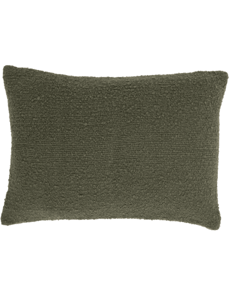 Coussin rectangulaire vert kaki laine mélangée 60x40 cm Narumi Urban Nature Culture - 1