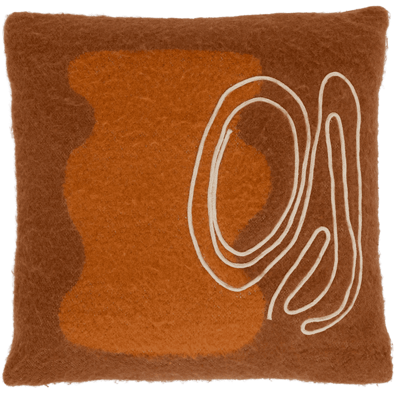 Coussin carré terracotta brodé 50x50 cm Mei Urban Nature Culture - 1