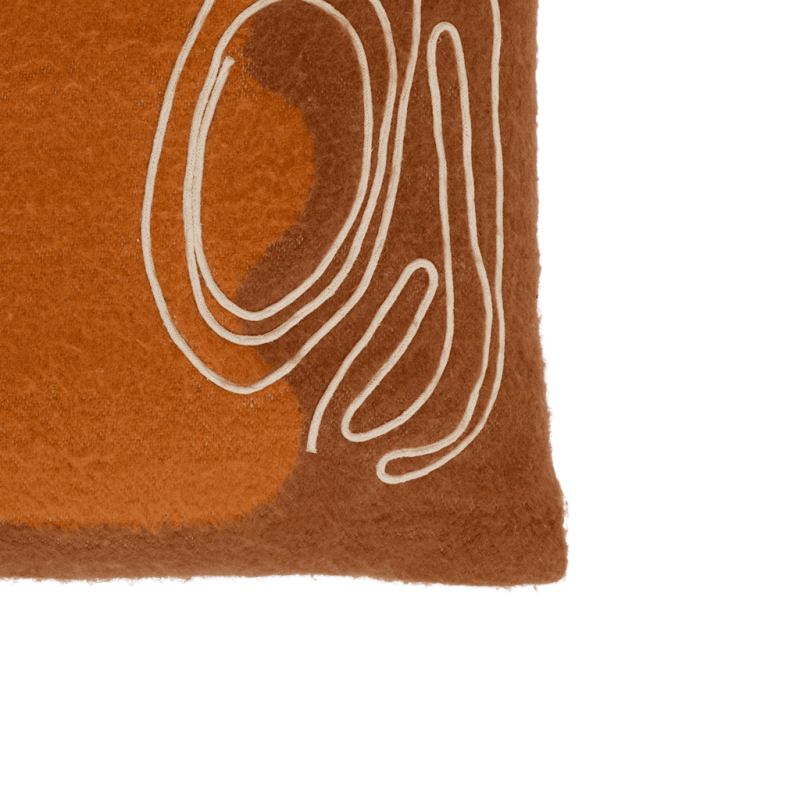 Coussin carré terracotta brodé 50x50 cm Mei Urban Nature Culture - 3