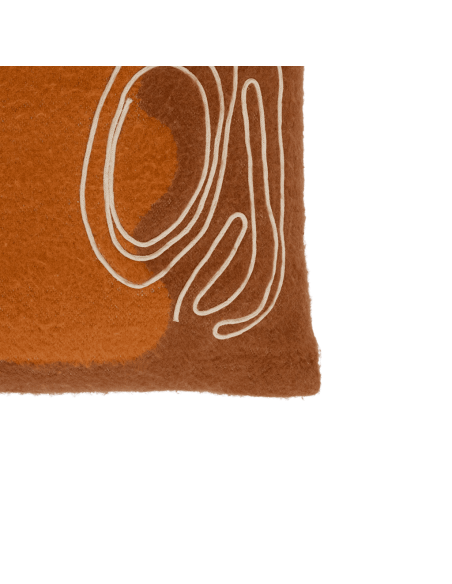 Coussin carré terracotta brodé 50x50 cm Mei Urban Nature Culture - 3