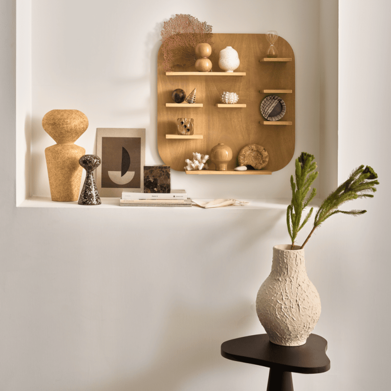 Lot de 3 mini vases en céramique beige et caramel 8x9,5 cm Suzu Urban Nature Culture - 2