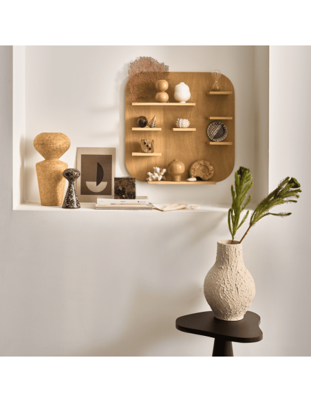 Lot de 3 mini vases en céramique beige et caramel 8x9,5 cm Suzu Urban Nature Culture - 2