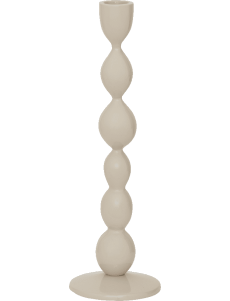 Bougeoir aluminium beige grège Ø8,5x27 cm Juna Urban Nature Culture - 1