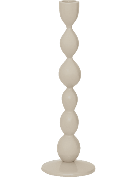 Bougeoir aluminium beige grège Ø8,5x27 cm Juna Urban Nature Culture - 1