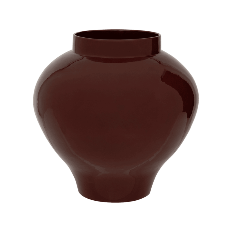 Grand cache-pot céramique brun cognac Ø37x37,5 cm Saya Urban Nature Culture - 3