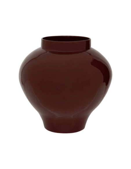 Grand cache-pot céramique brun cognac Ø37x37,5 cm Saya Urban Nature Culture - 3
