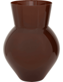 Vase boule en verre recyclé brun cognac Ø25x34 cm Ryota