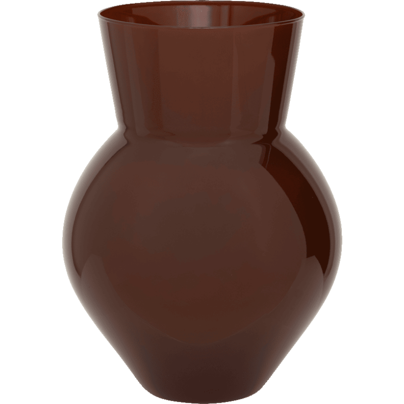 Vase boule en verre recyclé brun cognac Ø25x34 cm Ryota Urban Nature Culture - 1