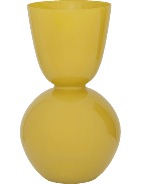 Vase boule en verre recyclé jaune moutarde Ø15x26 cm Jari Urban Nature Culture - 1