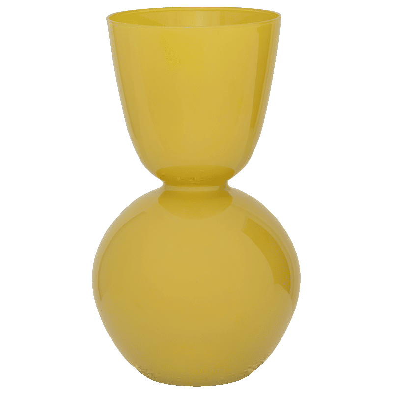 Vase boule en verre recyclé jaune moutarde Ø15x26 cm Jari Urban Nature Culture - 1