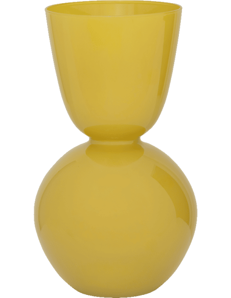 Vase boule en verre recyclé jaune moutarde Ø15x26 cm Jari Urban Nature Culture - 1