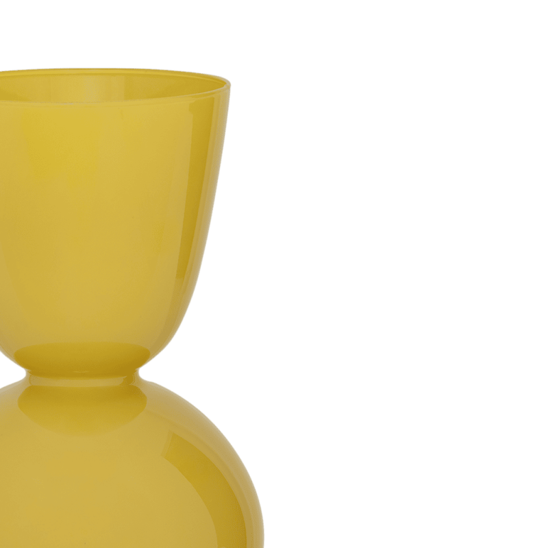 Vase boule en verre recyclé jaune moutarde Ø15x26 cm Jari Urban Nature Culture - 3