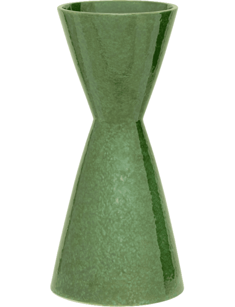 Vase sablier céramique vert olive Ø18x38 cm Faen Urban Nature Culture - 1