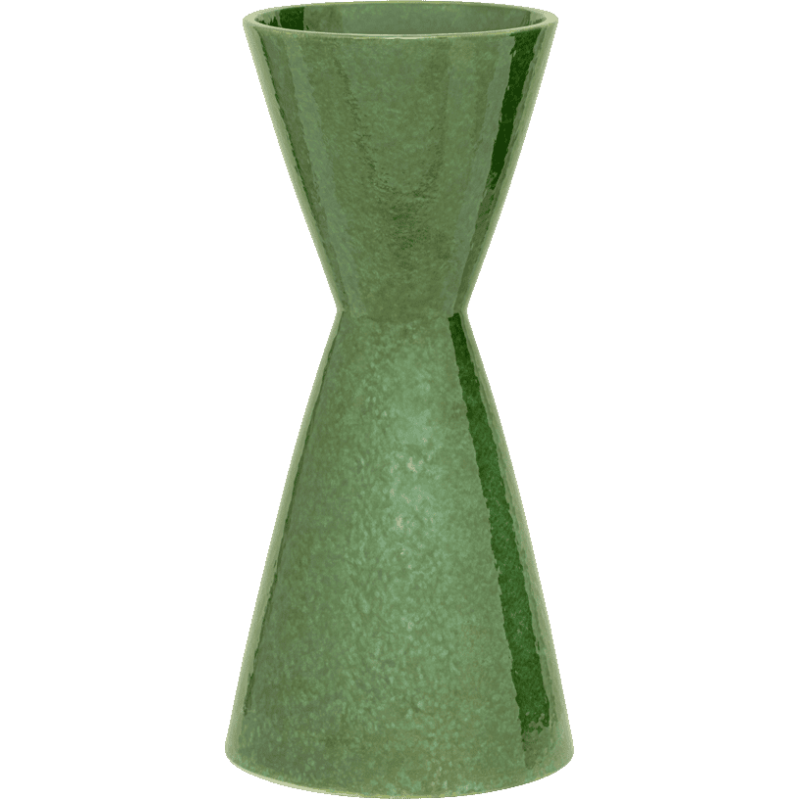 Vase sablier céramique vert olive Ø18x38 cm Faen Urban Nature Culture - 1