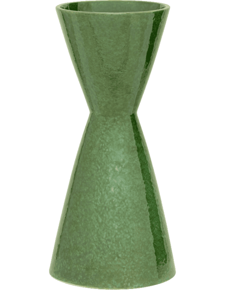 Vase sablier céramique vert olive Ø18x38 cm Faen Urban Nature Culture - 1