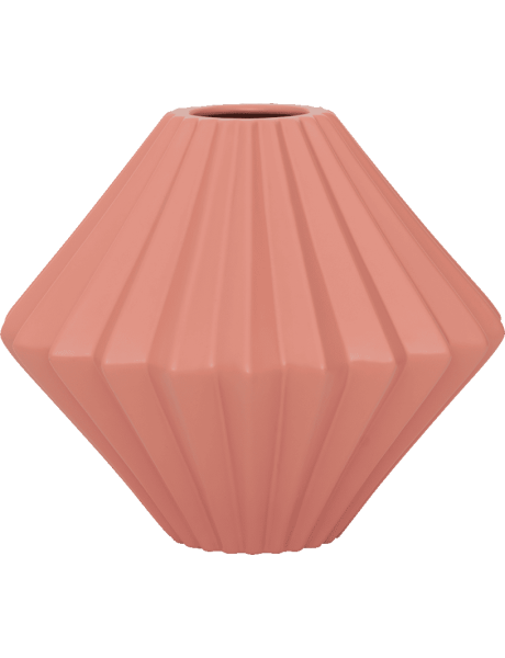 Vase géométrique céramique rose poudré Ø29x25 cm Pavo Urban Nature Culture - 1
