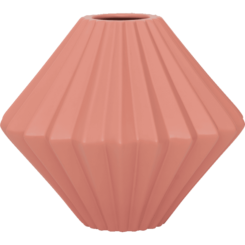 Vase géométrique céramique rose poudré Ø29x25 cm Pavo Urban Nature Culture - 1