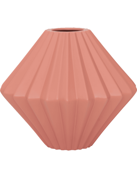 Vase géométrique céramique rose poudré Ø29x25 cm Pavo Urban Nature Culture - 1