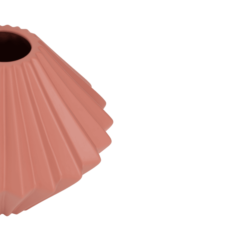 Vase géométrique céramique rose poudré Ø29x25 cm Pavo Urban Nature Culture - 3